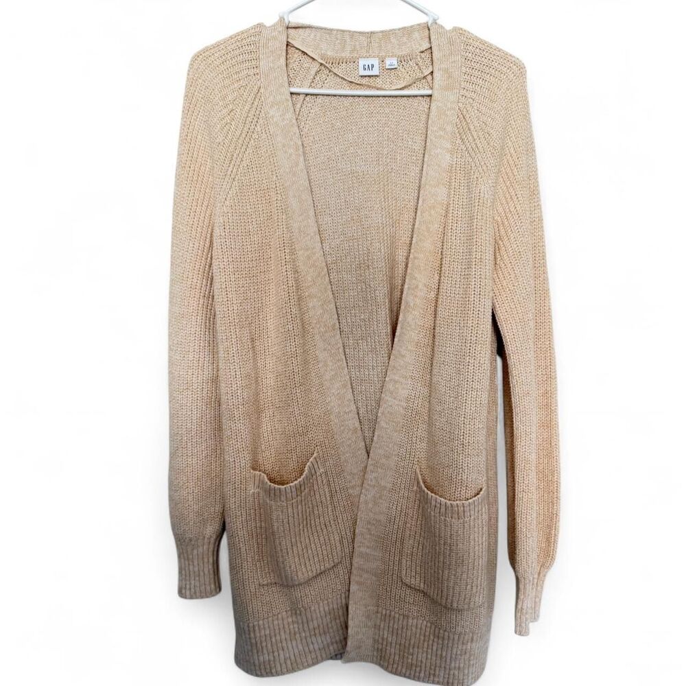 Gap Women's Tan and Cream Cardigan